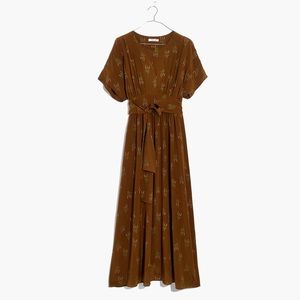 Brown No.6 Silk Kimono Dress-wisteria Spray Maxi